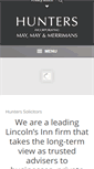 Mobile Screenshot of hunters-solicitors.co.uk